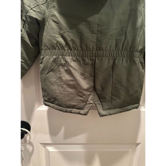 Carter's Army Green Puffer Unisex Parka Jacket w/ Faux Fur Size S/4 - Picture 7 of 12
